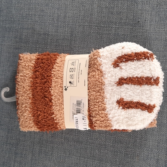 Cat Paw Foot Socks Sox Sock Fuzzy Soft Slipper Thick Warm Cozy Unisex Kids Child - Picture 4 of 5